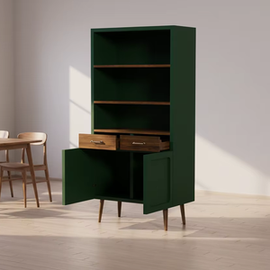 Armario de diseño minimalista de madera de teca maciza de alta calidad para muebles de cocina, muebles de comedor - Product Image 1