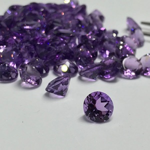 Améthyste violette de haute qualité 8mm ronde brillante coupe pierre précieuse naturelle en gros Lot AAA qualité d'Afrique gemmes en vrac - Product Image 4