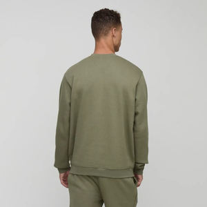 Recién llegado 2025 100% algodón básicos para hombres sudaderas transpirables personalizables de gran tamaño hombro caído cómodo Hombre Sudaderas con capucha - Product Image 5