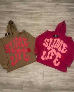 เสื้อมีฮู้ดและกางเกงวอร์มสำหรับผู้ชายโอเวอร์ไซส์ผ้าคอตตอนผ้าฟลีซ - Product Image 6