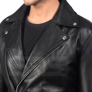 Chaqueta de cuero de diseño personalizado chaqueta de cuero de color sólido para hombre chaqueta de invierno transpirable para hombre - Product Image 6