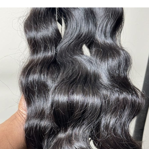 100% <b>Machine</b> Double Weft Remy Indian Hair Bulk Extensions Single Drawn 100g Weight All Colors <b>Weave</b> Attachment SV3 SV301 - Product Image 4