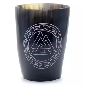 Tasse à corne artisanale de qualité supérieure inspirée des Vikings par Crescent Crafts - Product Image 5
