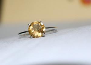 Anillo de Plata con Citrino Hecho a Mano, Piedra Natural, Joyería Apilable para Fiestas, Regalo para Ella - Product Image 4