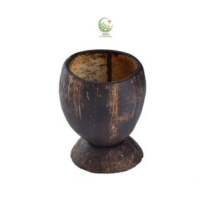 Indian Manufacturer's Elegant 100% Natural <b>Coconut</b> Shell Tea <b>Cups</b> & Saucers for Wine & Tea - Product Image 1