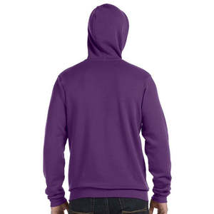 Sudadera con capucha morada con cremallera, bolsillos frontales y cordón ajustable, chaqueta ligera informal para uso diario cómodo. - Product Image 2