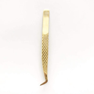 Pince à épiler à pointe de fibre professionnelle pour extension de cils en acier inoxydable pince à cils outil de maquillage droit - Product Image 5