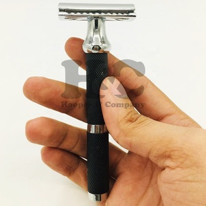 New Barber <b>Razors</b> Black Men's Straight <b>Blades</b> Stainless Steel <b>Blade</b> Safety <b>Razor</b>-Double Edge Shaving Safety <b>Razor</b> - Product Image 1