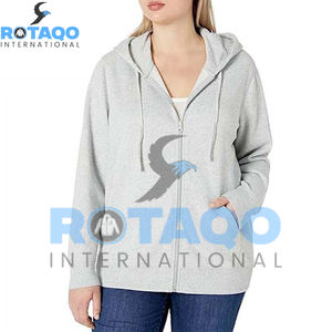 Sweat à capuche zippé court pour femme de haute qualité, confortable et élégant, parfait pour les tenues décontractées et les séances d'entraînement - Product Image 3