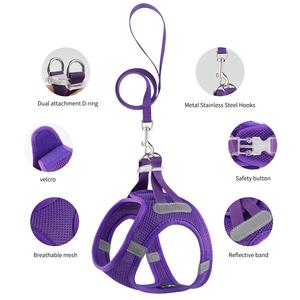 Customized Breathable Mesh Polyester Dog Harness Fashionable Small Dog Vest Colorful Decoration Cotton Sports Breakaway Feature - Product Image 5