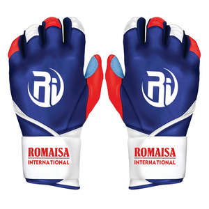 Guantes de bateo de béisbol y softbol personalizados de alta calidad Guantes de cuero de puño largo para jóvenes y hombres Fabricado con los estándares más altos - Product Image 5