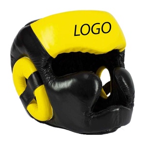 Casco de Boxeo Personalizable de Cuero Vacuno OEM para MMA, Kickboxing, Karate, Taekwondo, Protector Facial con Diseño Personalizado - Product Image 1
