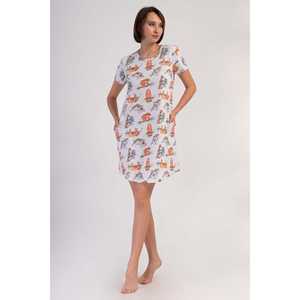 Tunique décontractée pour femme à col rond et manches courtes avec poche ovale - Product Image 4