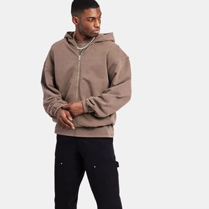 Sudaderas con Capucha Extra Grandes para Hombre, con Cierre, Gruesas, con Logotipo Personalizado, Lisas, con Hombros Caídos, de Forro Polar, Personalizadas, 100% Algodón, Bordadas e Impresas - Product Image 3