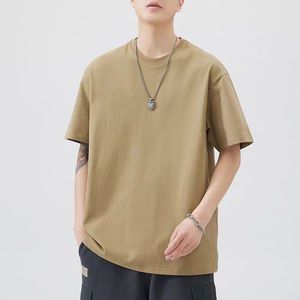 Camiseta Oversize de Lujo para Hombre, 100% Algodón Tejido, Ecológica, Transpirable, Cuello Alto, de Alta Calidad - Product Image 2