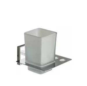 Vente en gros d'accessoires décoratifs pour la salle de bain en nickel brillant porte-brosse porte-brosse pour salle de bain tendance support pour brosses à dents - Product Image 4