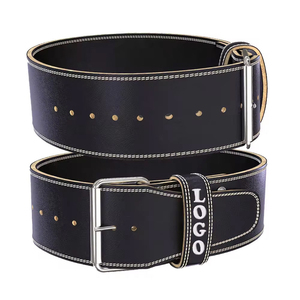 Ceinture en cuir d'acier pour la musculation et l'haltérophilie, entraînements en salle de sport et accessoires d'entraînement avec barre, équipement de fitness - Product Image 5