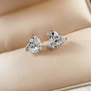 Luxury Moissanite 14K White Gold Drop <b>Earrings</b> High Grade IGI Certified Cute Design for Women Men Children's - Product Image 4