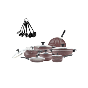 Modern Premium Non-Stick Cooking Set 20-Piece Aluminum & Stainless Steel Casserole <b>Pan</b> Forged Metal Cookware - Product Image 2