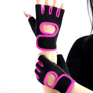 Venta al por mayor de guantes personalizados de alta calidad medio dedo deporte Fitness entrenamiento levantamiento de pesas gimnasio guantes para hombres y mujeres - Product Image 2