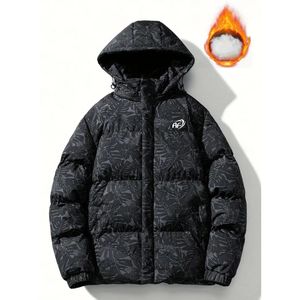 Haute qualité les plus exigeants sur mesure hommes noir doudoune à la mode chaud hiver pleine fermeture éclair doudoune Polyester coupe régulière - Product Image 1