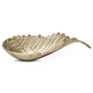 Plato grande de hojas, bandeja para frutas, aperitivos, cuenco decorativo, Decoración de mesa para fiestas de boda, Plato de oro estilo hoja de lujo - Product Image 6