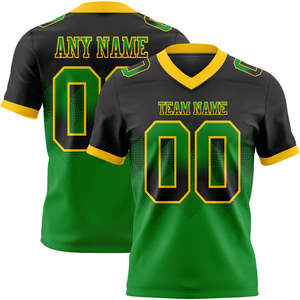Jersey de fútbol americano con gradiente juvenil con textura de malla Diseño de bandera personalizado Forma cuadrada Ajuste atlético para la práctica - Product Image 5