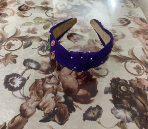 ที่คาดผมลูกปัดลายมาร์ดิกราส์เครื่องประดับผมไข่มุกงานแฮนด์เมดดีไซน์ใหม่สวมใส่ได้ทุกวันดูหรูหรา - Product Image 4