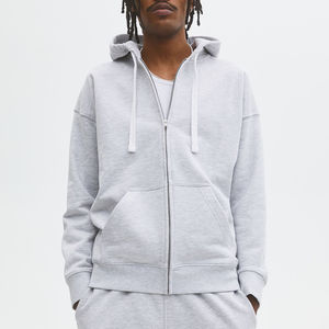 Fabricante de Sudaderas con Capucha, Sudaderas Personalizadas de Felpa con Cremallera Completa, Sudadera con Capucha Lisa con Cremallera Completa para Hombre, Sudadera Básica de Algodón Mezclado OEM - Product Image 4