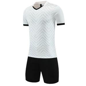 Ensemble de maillot de football à manches courtes pour hommes de haute qualité, uniforme de football pour adultes, maillot de football bleu pour garçon, nom personnalisé, numéro DIY - Product Image 2
