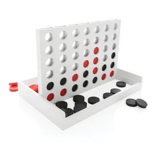 Plateau de jeu en bois personnalisé pour le jeu 4 en ligne, gadgets de jeu de société personnalisables - Product Image 1