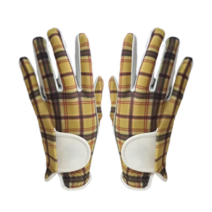 Gants de golf en cuir de cabretta véritable respirant avec logo personnalisé, pour hommes et femmes, sport, bracelet de poignet réglable, antidérapant - Product Image 1