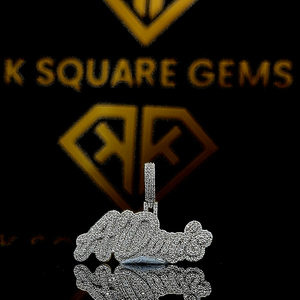 Colgante de Hip Hop con letras personalizadas para hombres y niños con moissanita hielo 925 plata esterlina VVS claridad para ocasiones de fiesta - Product Image 1