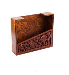 Meilleur vendeur en gros meilleure qualité porte-serviettes en bois pour restaurant hôtel boîte à mouchoirs porte-serviettes découpé au laser conception - Product Image 6