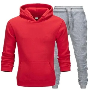 Conjunto básico de sudaderas con capucha de lana y pantalones de chándal para hombre, conjunto de chándal al por mayor, ropa deportiva, chándales, conjunto Unisex para correr Homme - Product Image 2