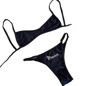 Comfortable Women Swimwear Set Two Piece Bikini Soft Elastic Fabric Quick Dry Beach Pool Wear - Product Image 1