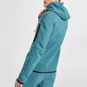 Ensemble de survêtement en molleton technique pour homme, sweat à capuche zippé et pantalon de jogging, logo personnalisé, vêtements de sport, vêtements d'hiver - Product Image 5
