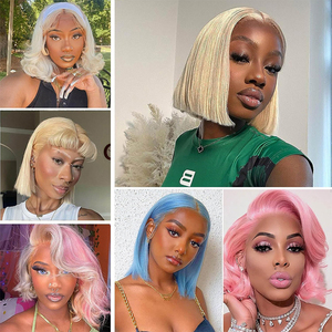 CLJhair Bob parrucca frontale in pizzo trasparente bionda 13x4 parrucche dritte vicino <span class=keywords><strong>a</strong></span> <span class=keywords><strong>Me</strong></span> per donna - Product Image 6