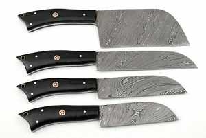 Vente en gros, ensemble de couteaux de cuisine japonais 4 pièces en acier damas fait main personnalisé, ensemble de couteaux de chef avec manche en micarta - Product Image 2