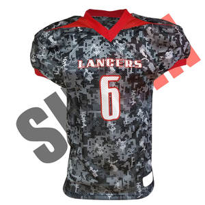 Maillot de football américain sublimé SIBRIN Premium, fabriqué sur mesure, camouflage numérique, maille respirante, grande taille, séchage rapide - Product Image 1