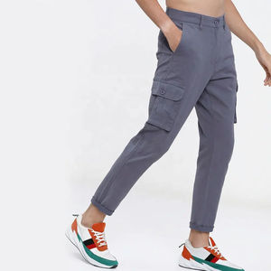 กางเกงคาร์โก้สีเทา น้ำหนักเบา ระบายอากาศดี มีหกกระเป๋า สำหรับผู้ชาย รับสกรีนโลโก้ เอวกลาง สไตล์ลำลอง คุณภาพสูง กางเกงอเนกประสงค์สำหรับกิจกรรมกลางแจ้ง - Product Image 4