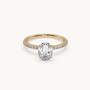 แหวนหมั้นอาร์เดน พาว ทอง 14k แหวนเพชรเลี้ยงในห้องปฏิบัติการ - Product Image 2