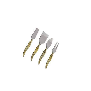 Juego de Herramientas de latón con mango forjado para queso, juego único de esparcidor de queso de acero inoxidable con mango dorado, al mejor precio - Product Image 2