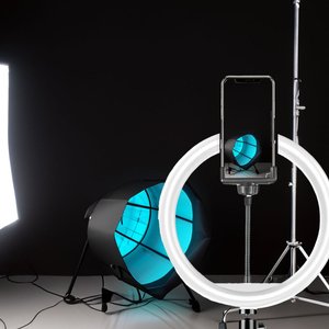 * Uscita * luce ad anello a LED diametro 30cm, luce ad anello 3 modalità luce, temperatura 2700-7000k, DC 5V/2A 30W, USB, fotografia - Product Image 3