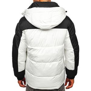 Chaqueta Bomber de invierno para hombre de alta calidad, Abrigo acolchado brillante con estilo de burbuja de lona, abrigo de motorista cálido con bolsillo decorativo para hombre - Product Image 6