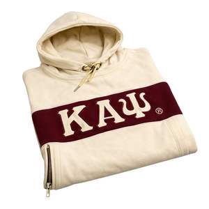 Sudadera con Capucha Kappa Alpha Psi Kream, Talla Real, Felpa Premium, Bordado con el Escudo de Letras Griegas, Estilo Clásico y Elegante - Product Image 6