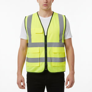 เสื้อกั๊กนิรภัยสะท้อนแสงแบบตาข่าย ระดับความปลอดภัย 2 ANSI EN ISO พร้อมไฟ LED และคุณสมบัติกันน้ำ สำหรับงานช่างพร้อมโลโก้สั่งทำพิเศษ - Product Image 1