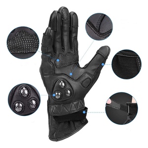 Gants de moto respirants de qualité pour hommes/Gants de course de moto en cuir avec logo personnalisé - Product Image 5
