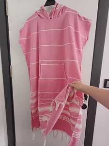 Poncho de algodón turco con capucha colorido modelo Virgo secado rápido absorbente de agua lavable estándar buena calidad playa piscina Spa - Product Image 6