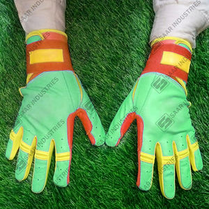 Los mejores guantes de bateo de béisbol de cuero de vaca originales 0,7-0,8mm de espesor Último diseño de fábrica Colores personalizados - Product Image 3